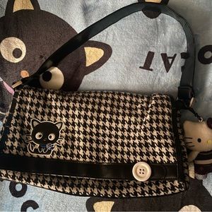 Rare chococat houndstooth shoulder bag